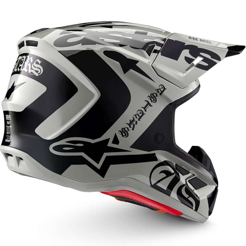 Мотокрос каска Alpinestars Supertech S-M7 Limited Edition, цвят Wolf Dust, пясъчно-черен