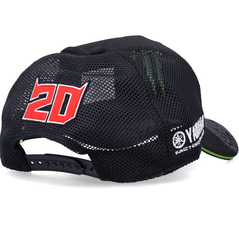 Спонсорска шапка Yamaha Monster Fabio Quartararo, черна