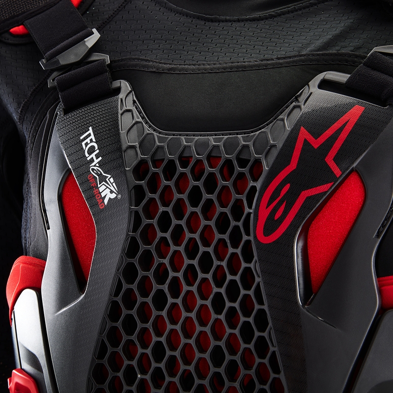 Жилетка за мотоциклет Alpinestars TECH-AIR®OFF-ROAD system с въздушна възглавница, черно-червена