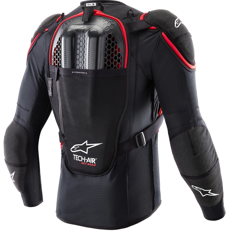 Жилетка за мотоциклет Alpinestars TECH-AIR®OFF-ROAD system с въздушна възглавница, черно-червена