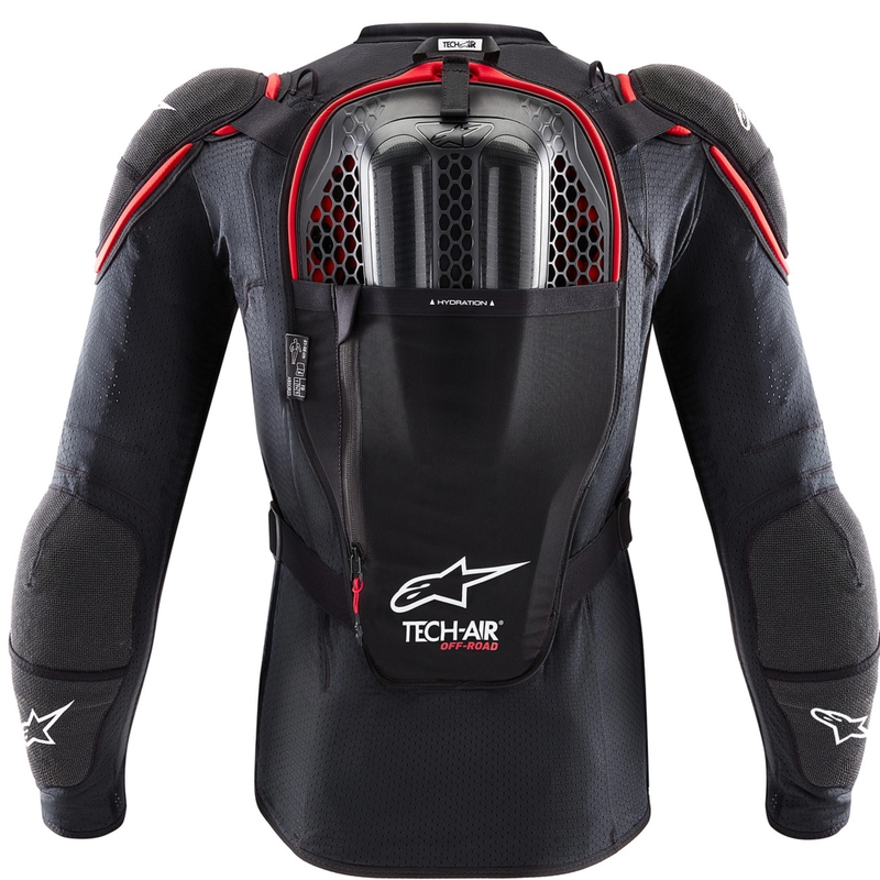 Жилетка за мотоциклет Alpinestars TECH-AIR®OFF-ROAD system с въздушна възглавница, черно-червена