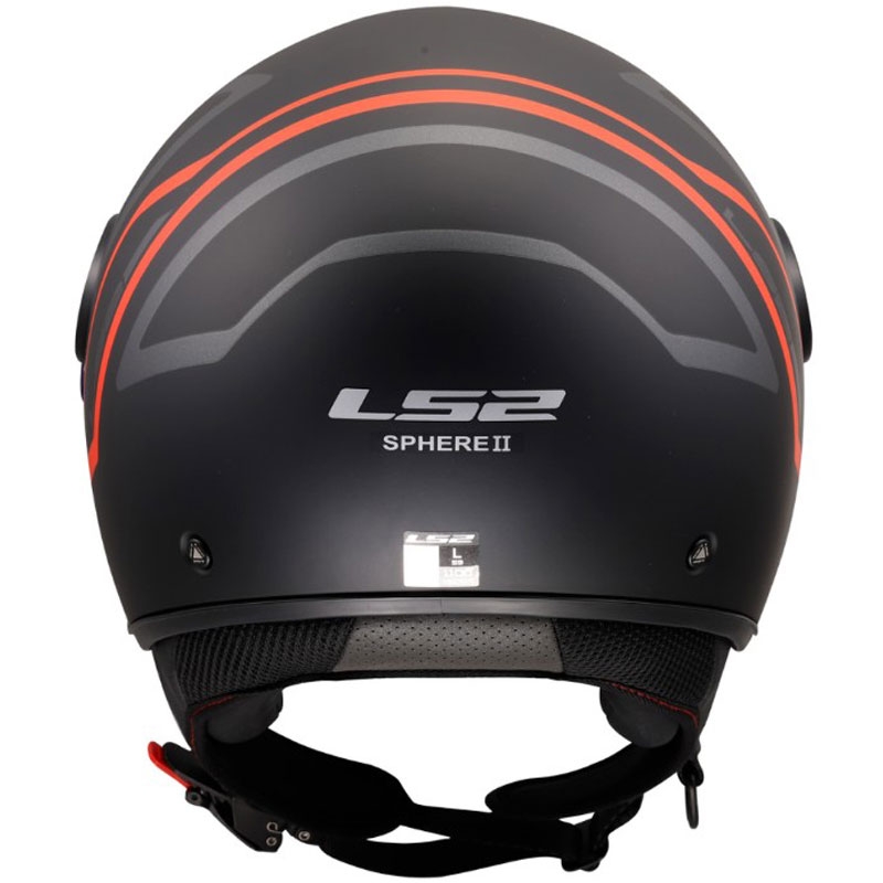 Отворена мотоциклетна каска LS2 OF558 Sphere Lux II Minimum черно-червена