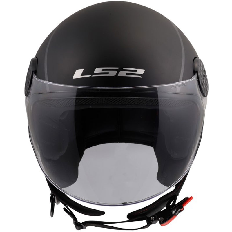 Отворена мотоциклетна каска LS2 OF558 Sphere Lux II Minimum черно-червена