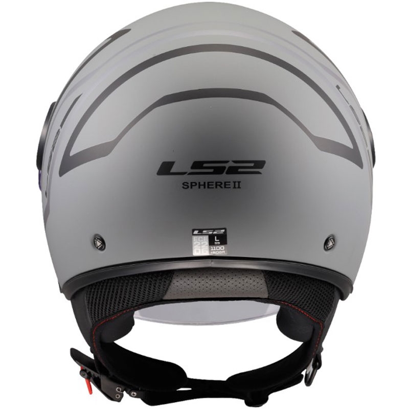 Каска за мотоциклет с отворено лице LS2 OF558 Sphere Lux II Minimum черно-сива