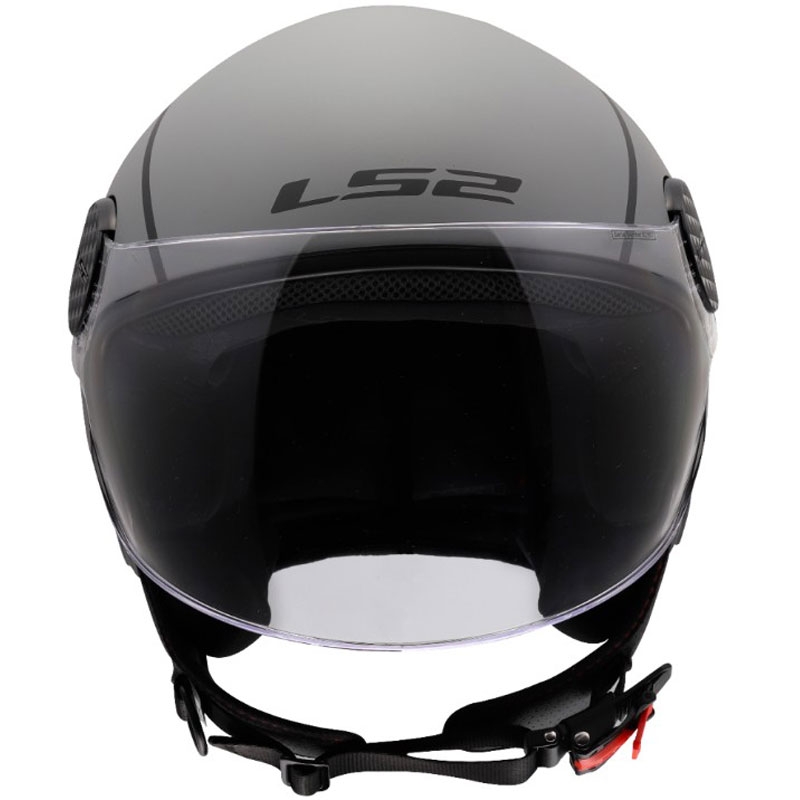 Каска за мотоциклет с отворено лице LS2 OF558 Sphere Lux II Minimum черно-сива