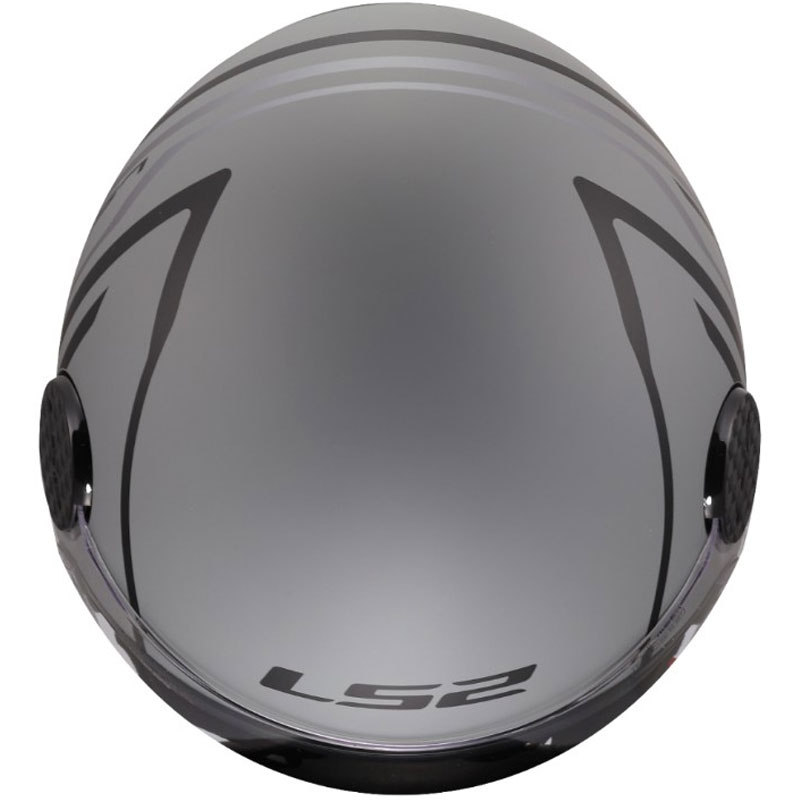 Каска за мотоциклет с отворено лице LS2 OF558 Sphere Lux II Minimum черно-сива