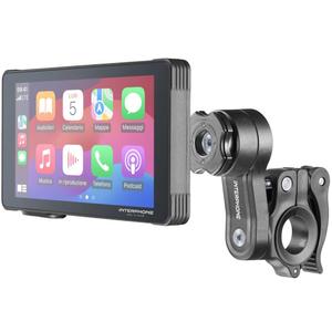 Дисплей за огледален дисплей за телефон за мотоциклет със защитно стъкло Interphone RideSync черен
