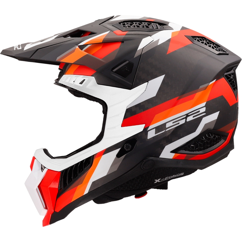 Мотокрос каска LS2 MX703 X-Force Phantom матово оранжево-червено