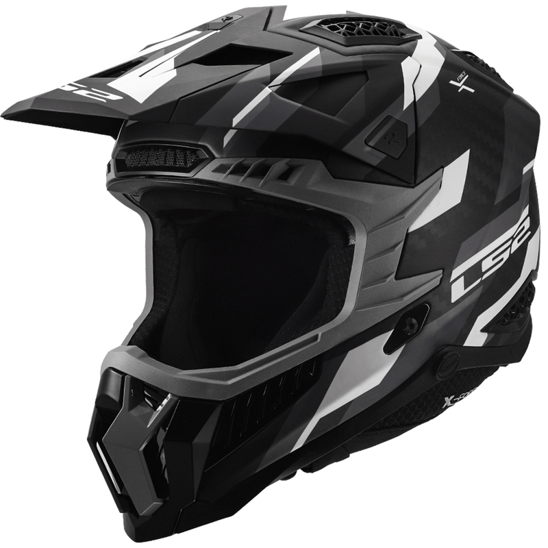 Мотокрос каска LS2 MX703 X-Force Phantom матово черно-сива