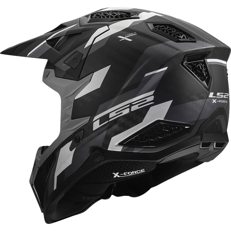 Мотокрос каска LS2 MX703 X-Force Phantom матово черно-сива