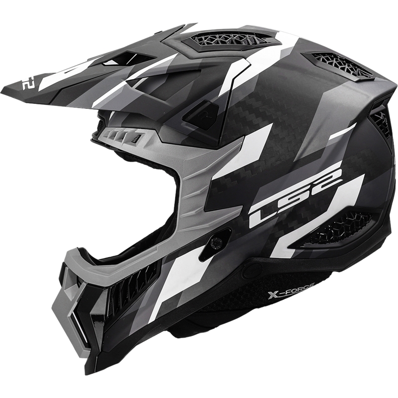 Мотокрос каска LS2 MX703 X-Force Phantom матово черно-сива