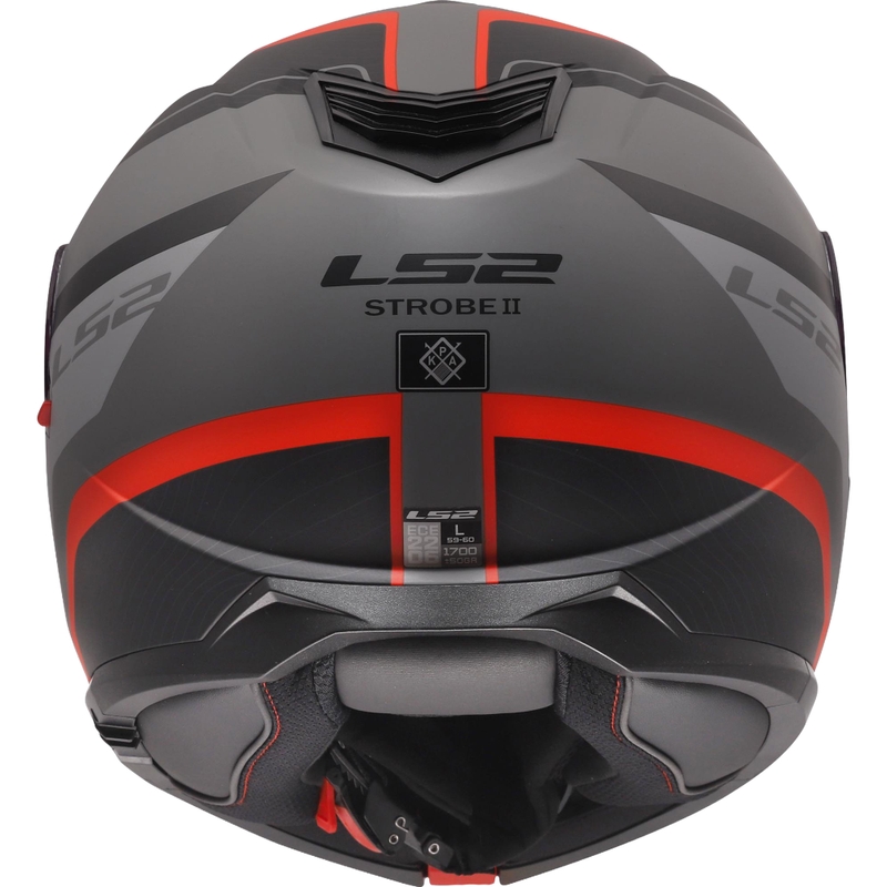 Каска с отваряне LS2 FF908 Strobe II Monza матово черно-сиво-червено