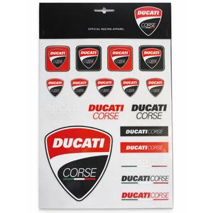 Комплект големи стикери Ducati Corse, многоцветни