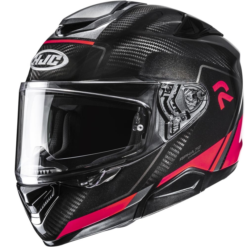 HJC RPHA 72 Carbon Fynex MC1 Мотоциклетна каска с пълно лице, черно-червена