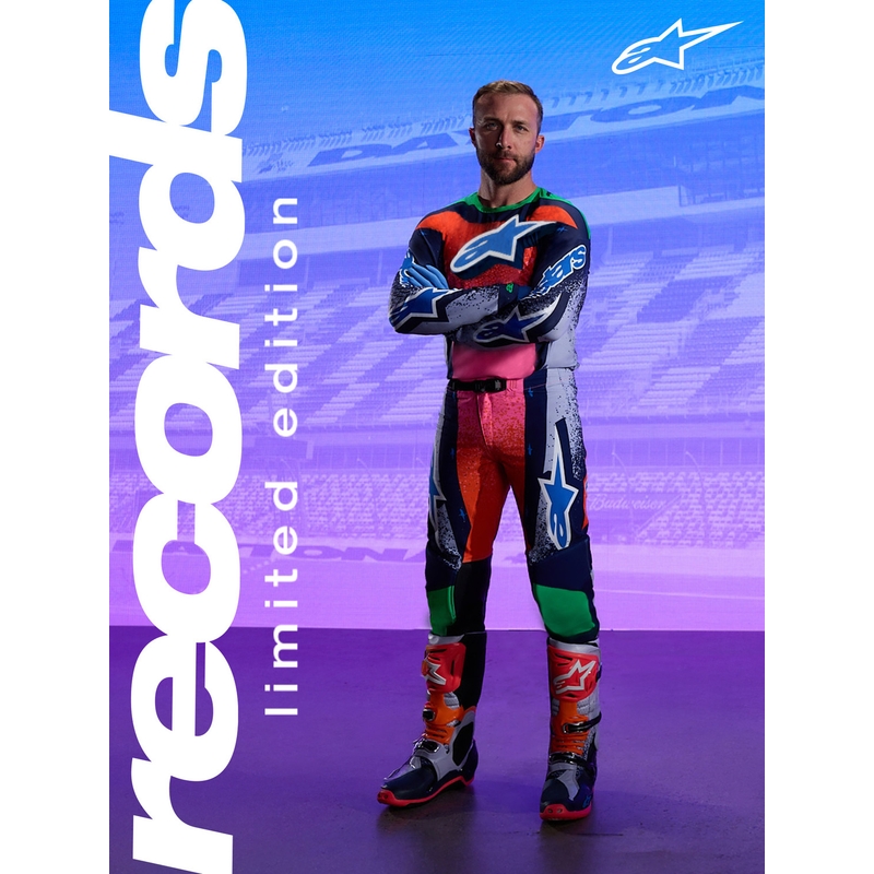 Мотокрос фланелка Alpinestars Supertech Limited Edition Records - сива