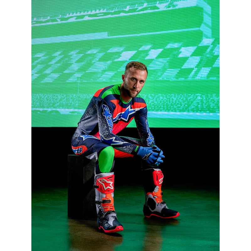 Мотокрос фланелка Alpinestars Supertech Limited Edition Records - сива