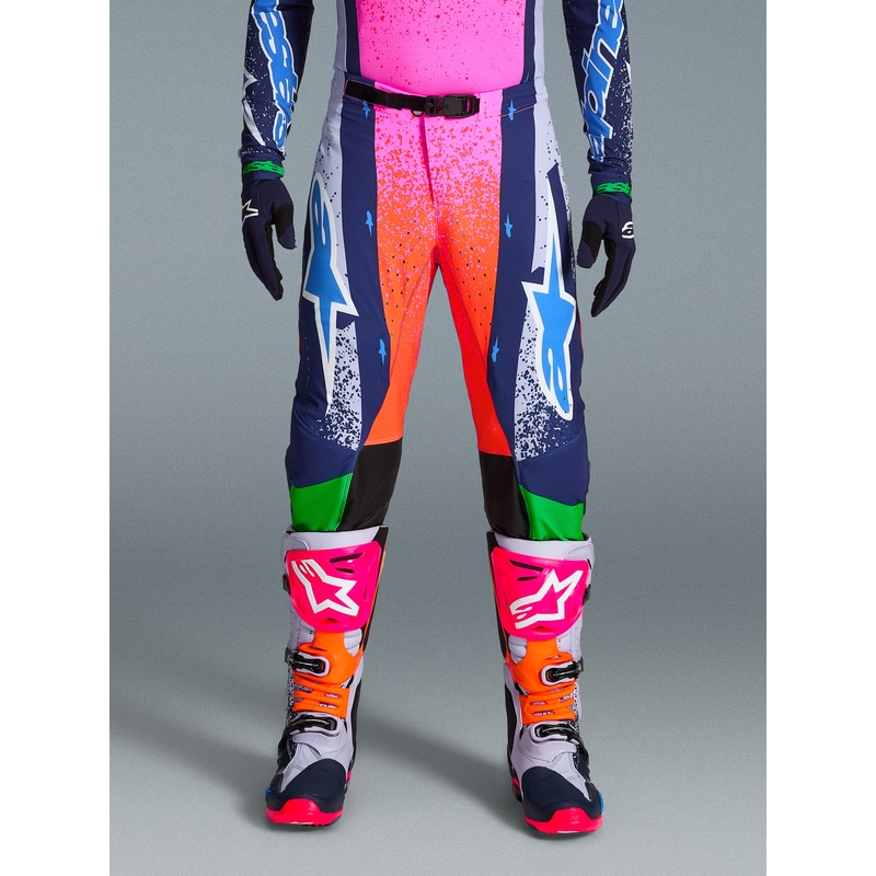 Мотокрос панталон Alpinestars Supertech Limited Edition Records, сив