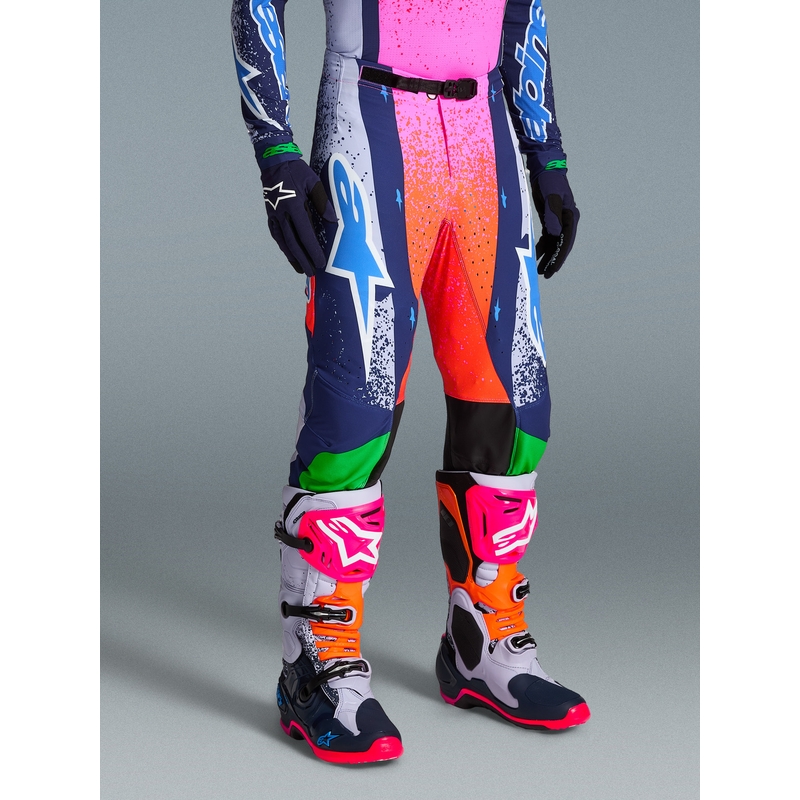 Мотокрос панталон Alpinestars Supertech Limited Edition Records, сив