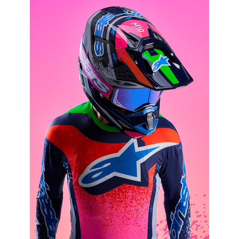 Мотокрос каска Alpinestars Supertech S-M10 Limited Edition Records, сива