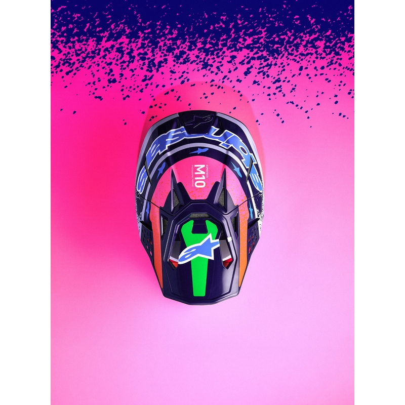 Мотокрос каска Alpinestars Supertech S-M10 Limited Edition Records, сива