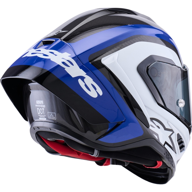 Alpinestars Supertech R10 Arius каска за мотоциклет с пълно лице, черно-синьо-бяла