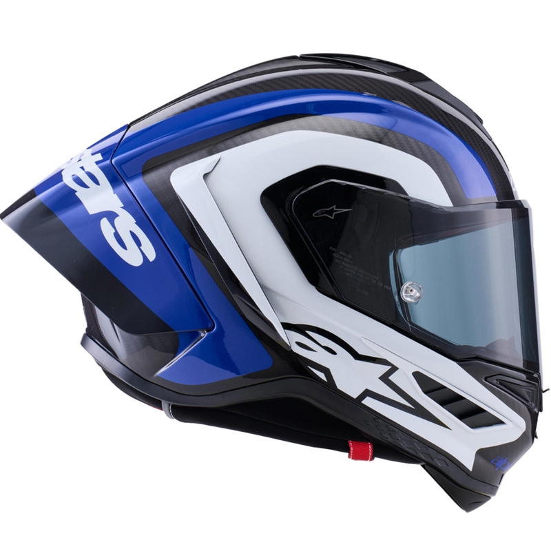 Alpinestars Supertech R10 Arius каска за мотоциклет с пълно лице, черно-синьо-бяла