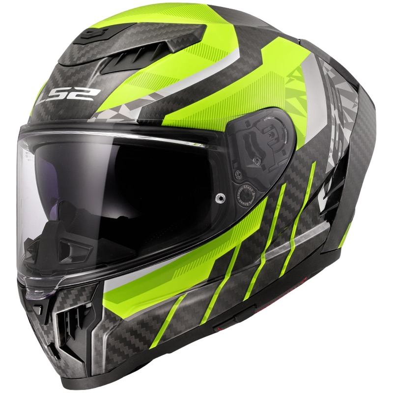 Интегрална мотоциклетна каска LS2 FF807 Dragon Trax флуорово жълто