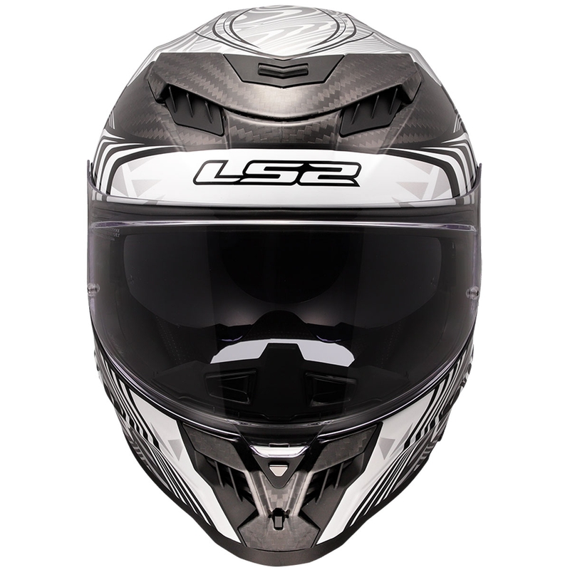 LS2 FF807 Dragon Carbon Enthum Мотоциклетна каска с пълно лице, гланцово сребриста