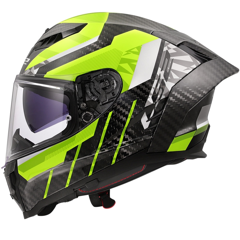 Интегрална мотоциклетна каска LS2 FF807 Dragon Trax флуорово жълто