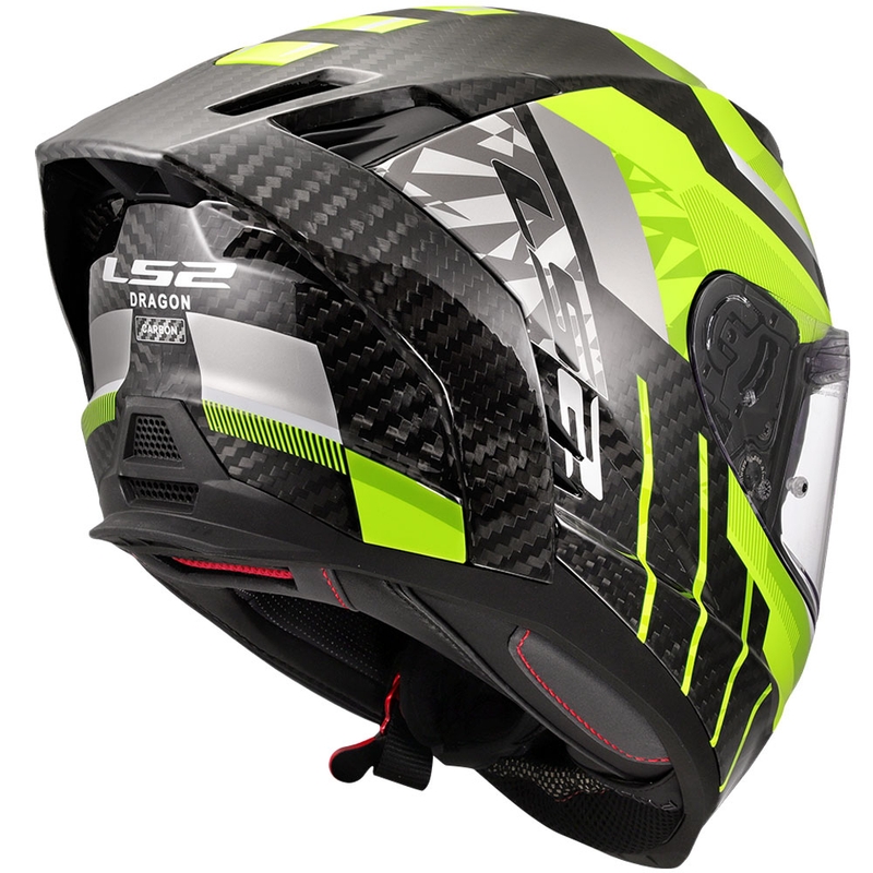 Интегрална мотоциклетна каска LS2 FF807 Dragon Trax флуорово жълто