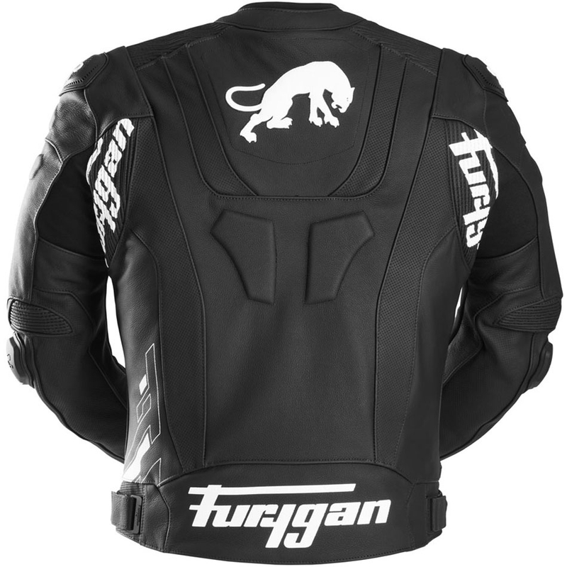 Кожено мотоциклетно яке Furygan Raptor Evo 3, черно-бяло