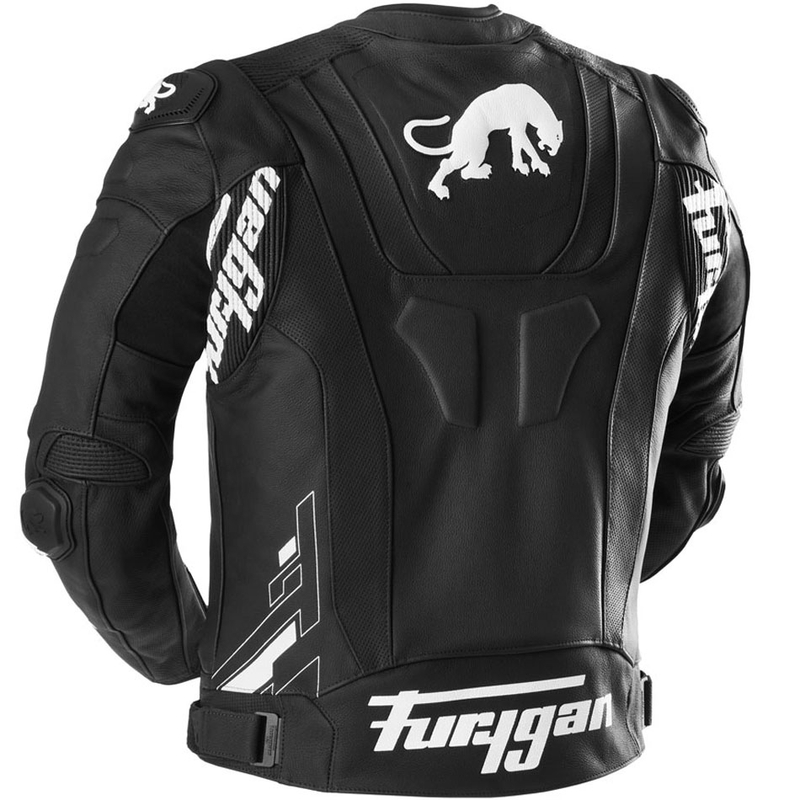 Кожено мотоциклетно яке Furygan Raptor Evo 3, черно-бяло