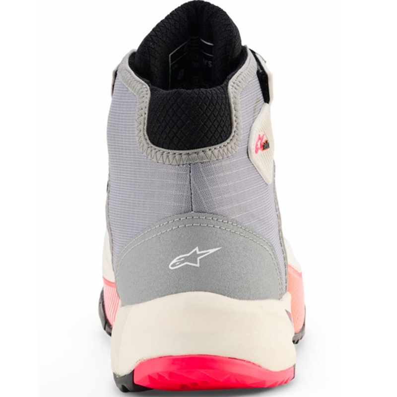 Дамски мотоциклетни ботуши Alpinestars Stella CR-X Drystar, бяло-светло сиво-черно-флуоресцентно розово