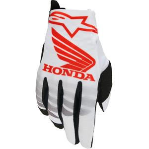 Колекция мотокрос ръкавици Alpinestars Radar Honda, бяло-черно-червено