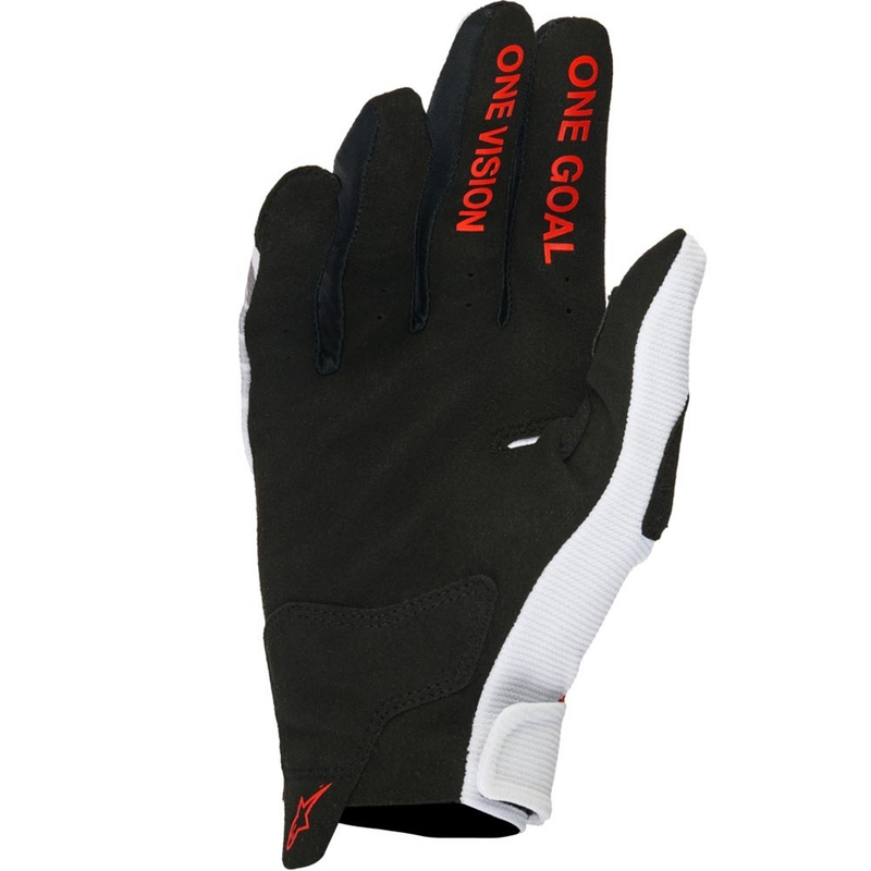 Колекция мотокрос ръкавици Alpinestars Radar Honda, бяло-черно-червено