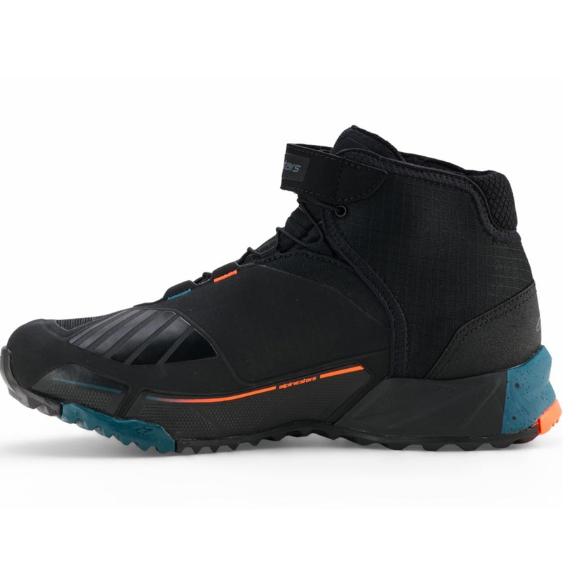 Мотоциклетни ботуши Alpinestars CR-X Drystar черно-синьо-флуоресцентно оранжево