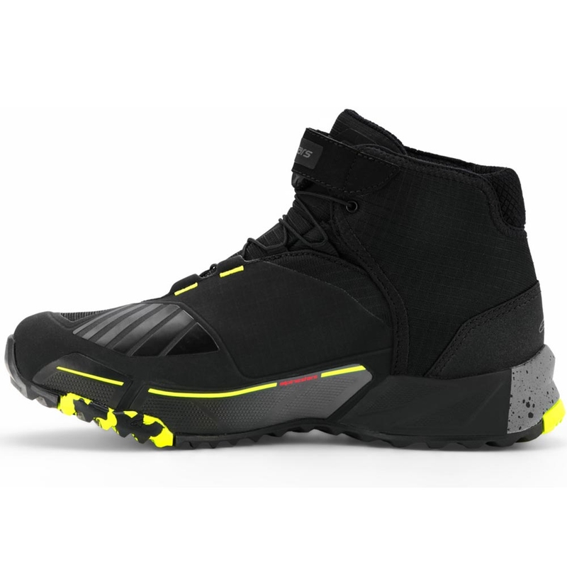 Мотоциклетни ботуши Alpinestars CR-X Drystar черно-тъмносиво-флуоресцентно жълто