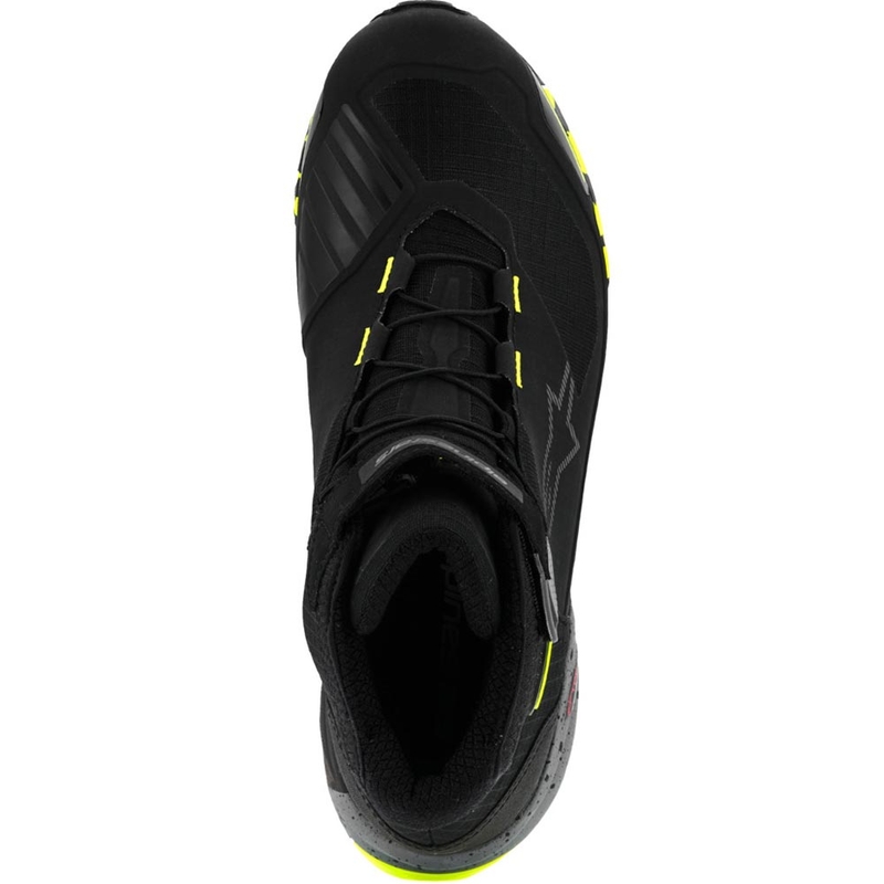 Мотоциклетни ботуши Alpinestars CR-X Drystar черно-тъмносиво-флуоресцентно жълто