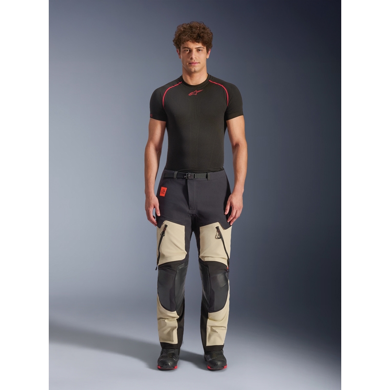 Мото панталон Alpinestars Halo PRO Drystar XF, кремаво-черно-червен