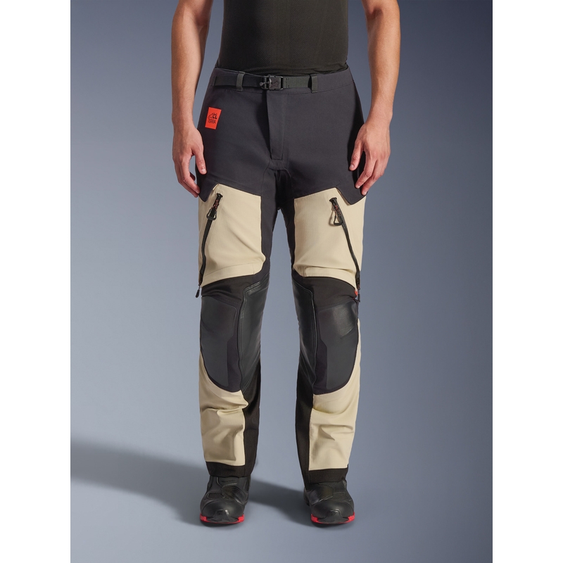 Мото панталон Alpinestars Halo PRO Drystar XF, кремаво-черно-червен