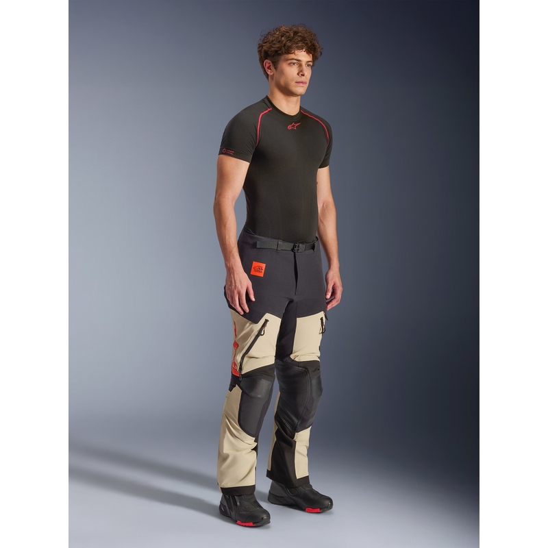 Мото панталон Alpinestars Halo PRO Drystar XF, кремаво-черно-червен
