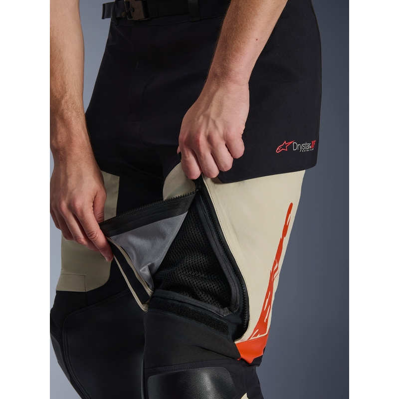 Мото панталон Alpinestars Halo PRO Drystar XF, кремаво-черно-червен