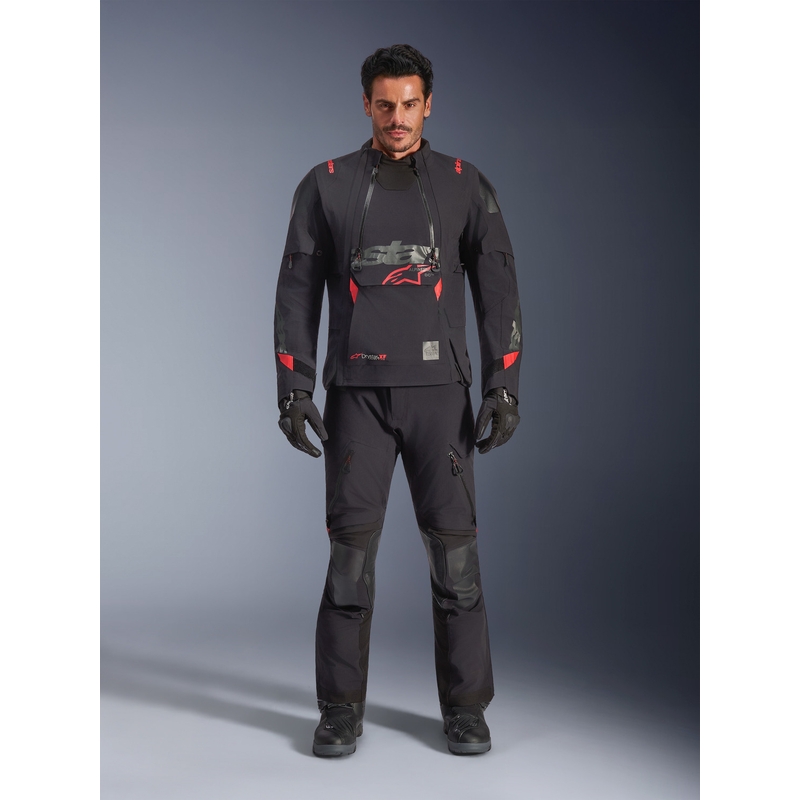 Мото яке Alpinestars Halo PRO Drystar XF черно-тъмносиво-червено