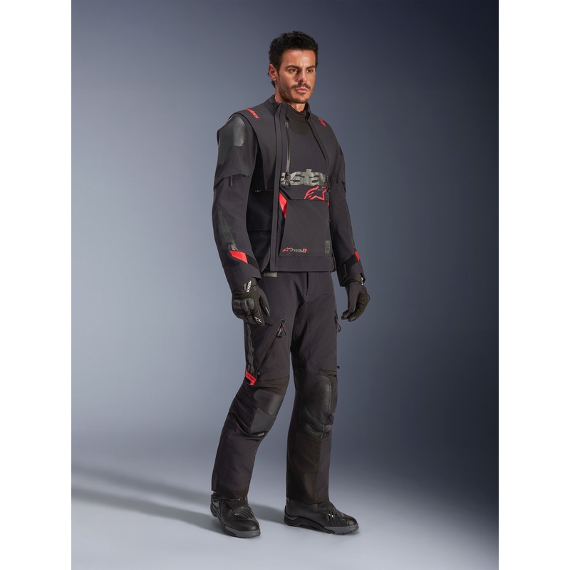 Мото яке Alpinestars Halo PRO Drystar XF черно-тъмносиво-червено