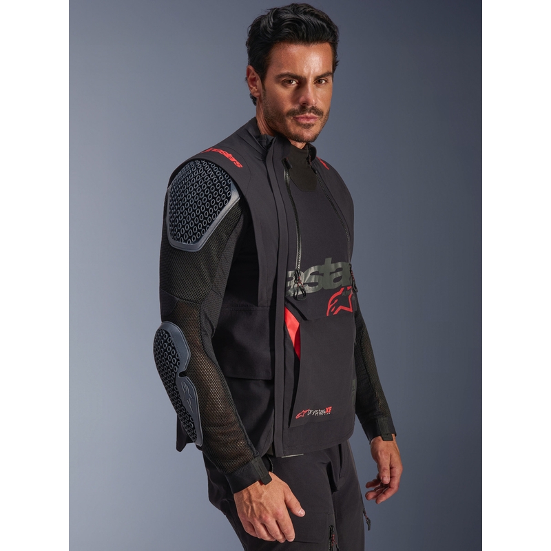 Мото яке Alpinestars Halo PRO Drystar XF черно-тъмносиво-червено