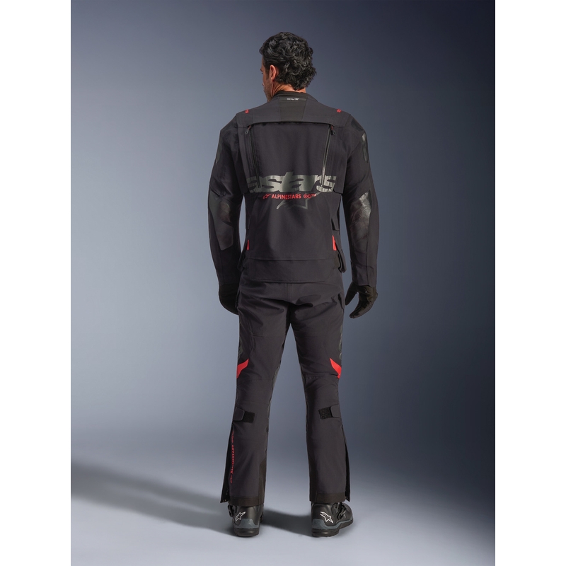 Мото яке Alpinestars Halo PRO Drystar XF черно-тъмносиво-червено