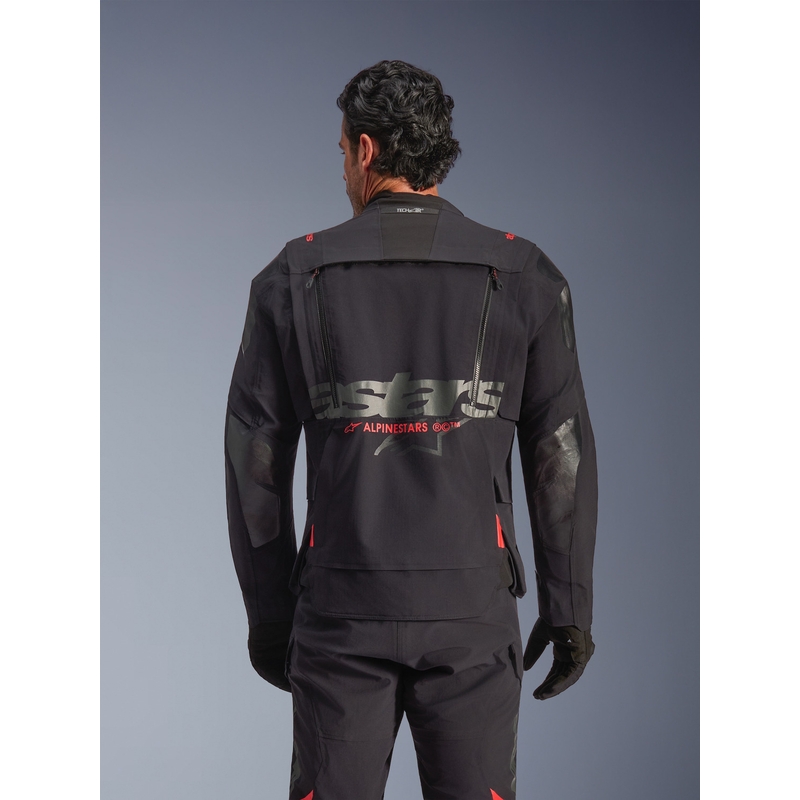 Мото яке Alpinestars Halo PRO Drystar XF черно-тъмносиво-червено