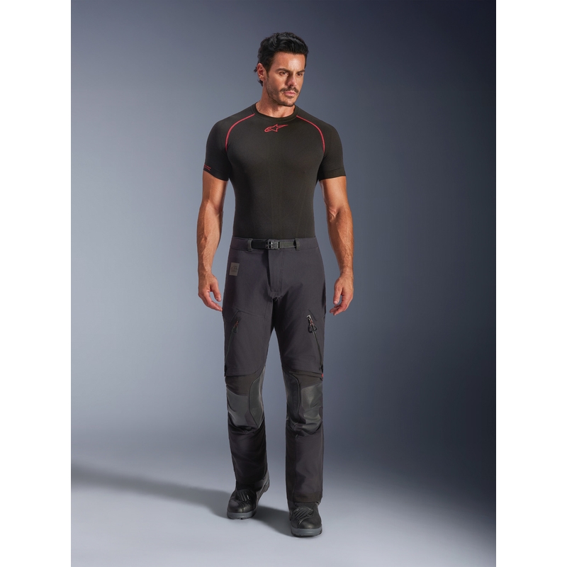 Мото панталон Alpinestars Halo PRO Drystar XF черно-тъмносиво-червено