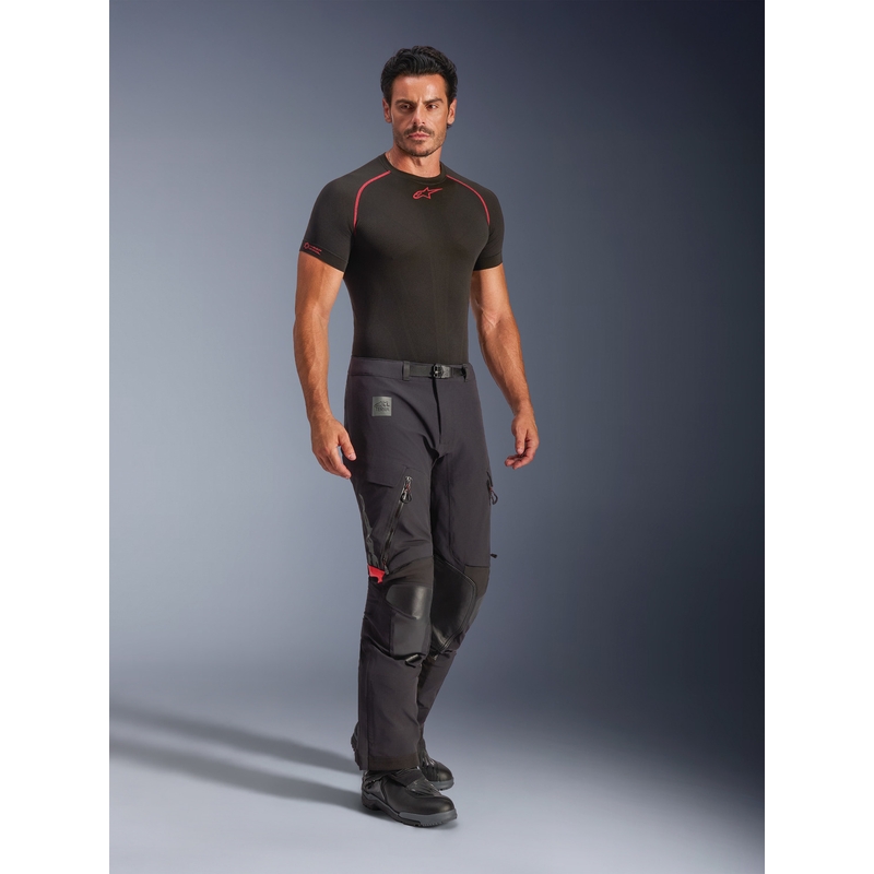 Мото панталон Alpinestars Halo PRO Drystar XF черно-тъмносиво-червено