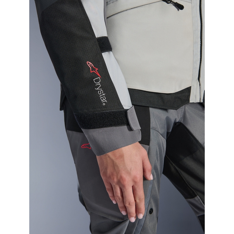 Дамско мотоциклетно яке Alpinestars Stella Andes V4 Drystar, тъмносиво-светлосиво-черно-флуоресцентно жълто